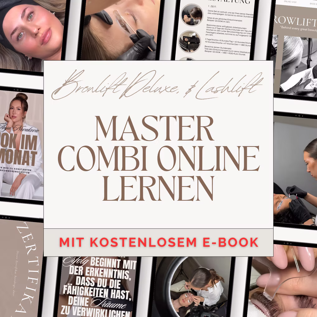 Master Combi Schulung - Lashlift & Browlift Deluxe + Kostenloses E-Book